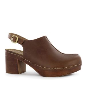 Ecco Zueco Cuero Mujer Tostado Telma05