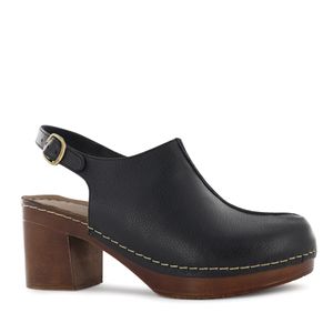 Ecco Zueco Cuero Mujer Negro Telma05