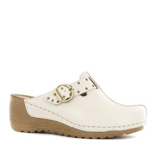 Ecco Zueco Cuero Mujer Ostra Mayra18