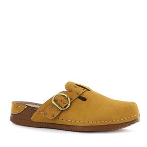 Ecco Zueco Cuero Mujer Mostaza Patty27