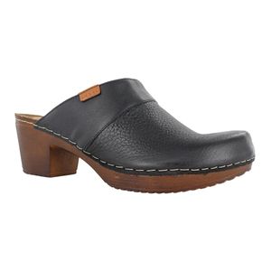 Ecco Zueco Cuero Mujer Negro Mika01