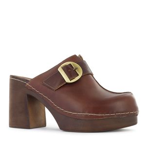 Ecco Zueco Cuero Mujer Cobre Triana05