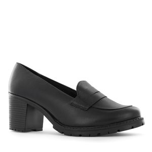 Ecco Mocasin Cuero Mujer Negro Quipa01