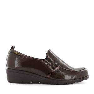 Ecco Slip On Cuero Mujer Cafe Flexxi15
