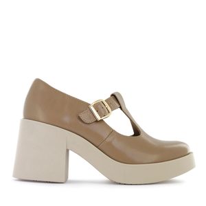 Ecco Zapato Confort Cuero Mujer Pecana Oletta02