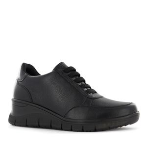 Ecco Zapatilla Cuero Mujer Negro Sigrid02