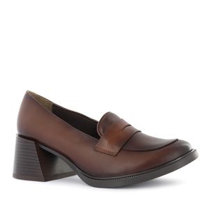 Ecco Mocasin Cuero Mujer Tostado Zonia01