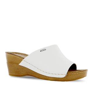 Ecco Sandalia Confort Cuero Mujer Blanco Stella05