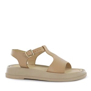 Ecco Sandalia Confort Cuero Mujer Moca Latte Beth01