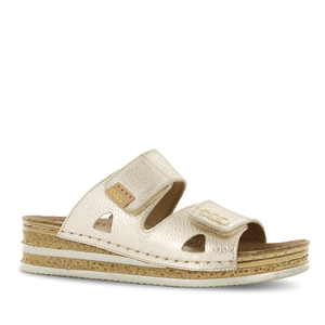 Ecco Sandalia Confort Cuero Mujer Oro Hilda01