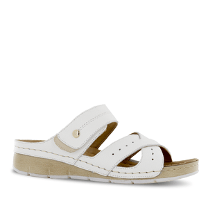 Ecco Sandalia Confort Cuero Mujer Blanco Lexie06