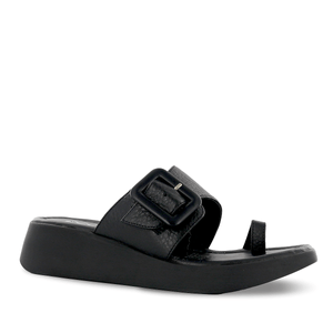 Ecco Sandalia Confort Cuero Mujer Negro Melanie06