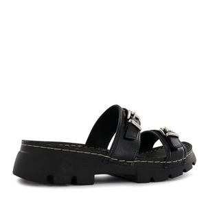 Ecco Sandalia Confort Cuero Mujer Negro Nakia03