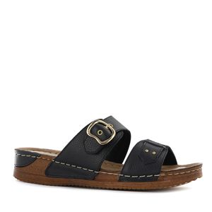 Ecco Sandalia Confort Cuero Mujer Negro Patty35