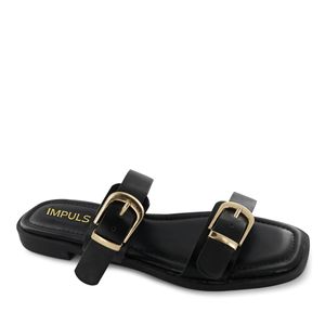 Impuls Sandalia Flats Mujer Negro Aixa17
