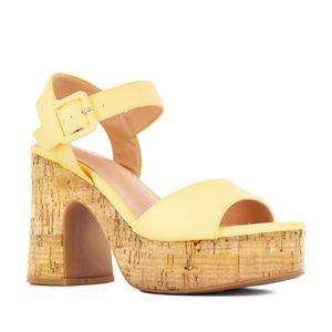 Impuls Sandalia Taco Mujer Amarillo Miley01