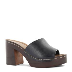 Ecco Sandalia Taco Cuero Mujer Negro Triana03