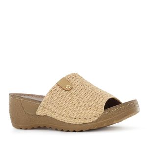 Ecco Sandalia Confort Cuero Mujer Beige Mayra31