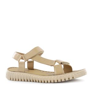 Ecco Sandalia Confort Cuero Mujer Beige Rita01