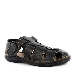 Ecco Sandalia Cuero Hombre Negro Braulio01