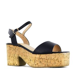 Impuls Sandalia Taco Mujer Negro Miley02