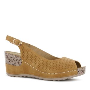 Impuls Sandalia Cuña Mujer Caramelo Saida15