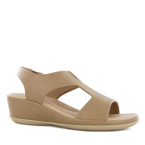 Impuls Sandalia Cuña Mujer Beige Aina02