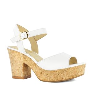 Sestra Sandalia Taco Cuero Mujer Blanco Lexia01