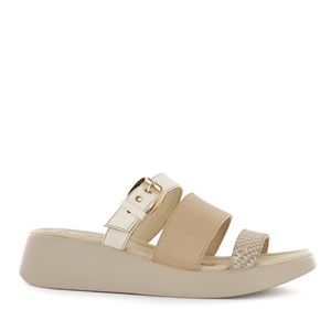 Ecco Sandalias Confort Cuero Mujer Beige Melanie07