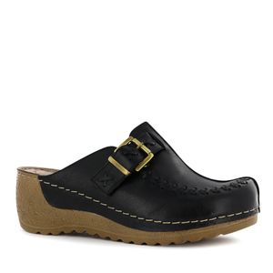 Ecco Zueco Cuero Mujer Negro Mayra35