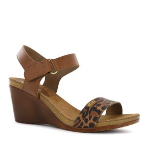Ecco Sandalias Cuña Cuero Mujer Animal Print Sofi31