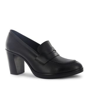 Ecco Mocasin Cuero Mujer Negro Bella13