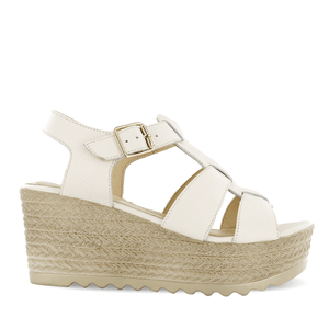 Ecco Sandalia Cuña Cuero Mujer Marfil Tifa03