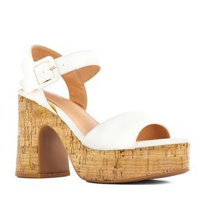Impuls Sandalias Taco Mujer Blanco Miley01