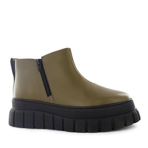 Ecco Botin Cuero Mujer Verde Kat05
