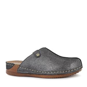 Ecco Zueco Cuero Mujer Negro Glitter Patty30