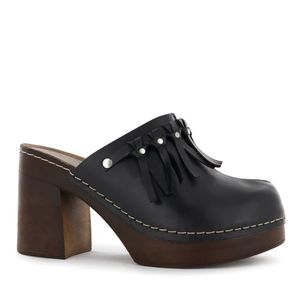 Ecco Zueco Cuero Mujer Negro Triana08