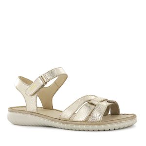 Ecco Sandalias Confort Cuero Mujer Oro Pipa02