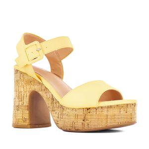 Impuls Sandalia Taco Mujer Amarillo Miley01