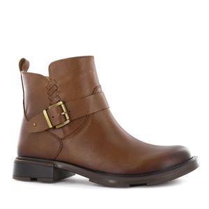Ecco Botin Cuero Mujer Tostado Zizi02