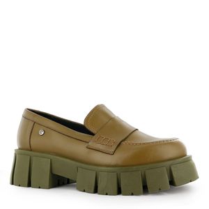 Ecco Mocasin Cuero Mujer Verde Ginebra03